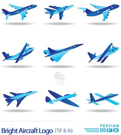دانلود تصاویر وکتور هواپیما - Bright Aircraft Logo
