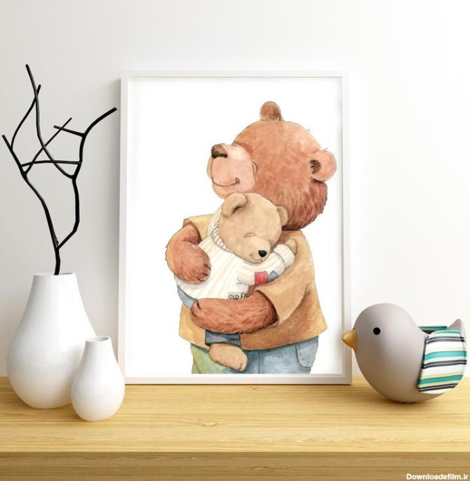 قیمت و خرید تابلو کودک و نوزاد طرح نقاشی خرس تدی مدل 27