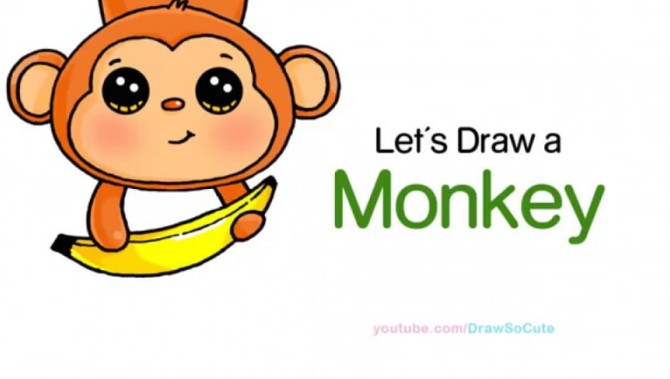 آموزش نقاشی آسان یک میمون کارتونی!
