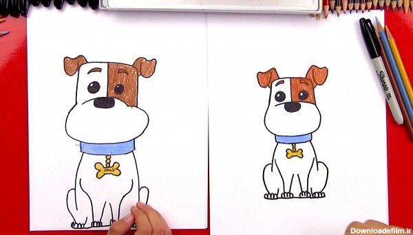 نقاشی کودکانه سگ