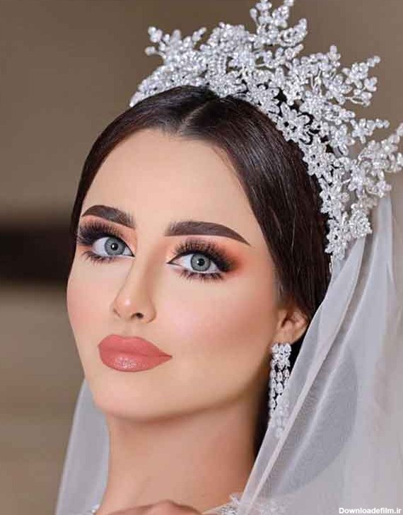 مدل آرایش عروس عربی ساده و چشم زیبا و خلیجی - السن