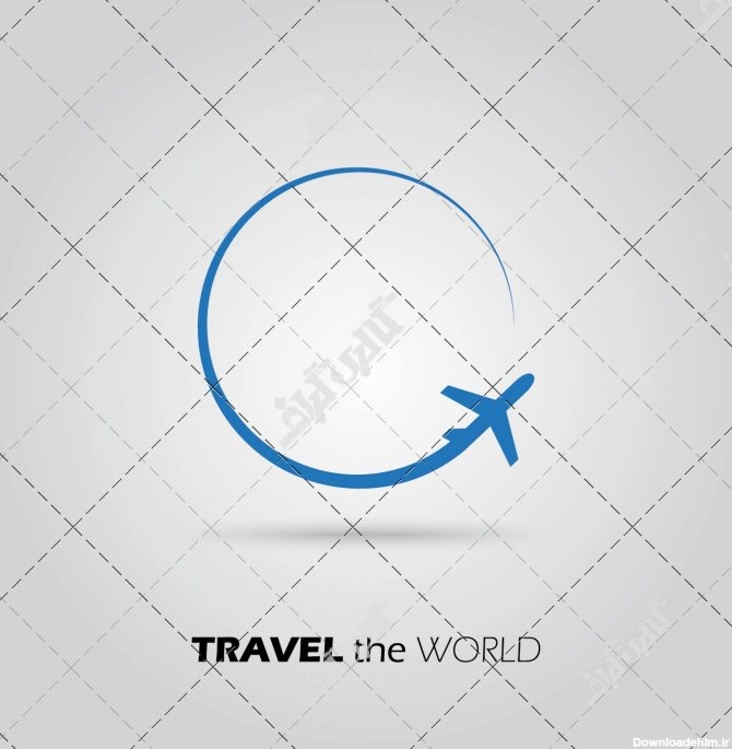 وکتور لوگو هواپیما و سفر های دنیا