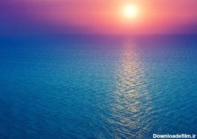 عکس طلوع زیبای آفتاب در دریا 1