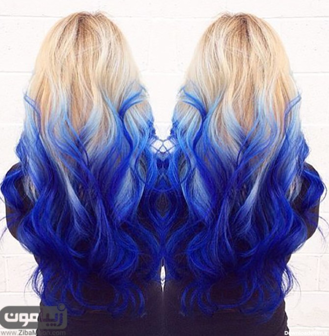مدل های مختلف رنگ موی آبی +تصاویر