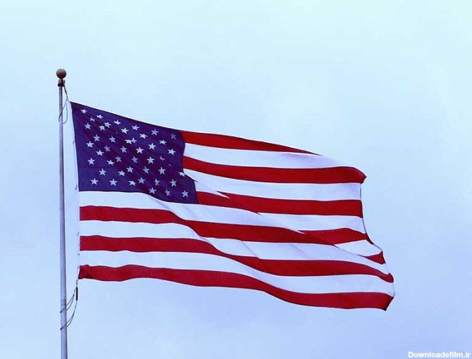 عکس پرچم برافراشته کشور آمریکا