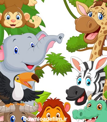 دانلود فایل رایگان بکگراند کارتونی حیوانات جنگل