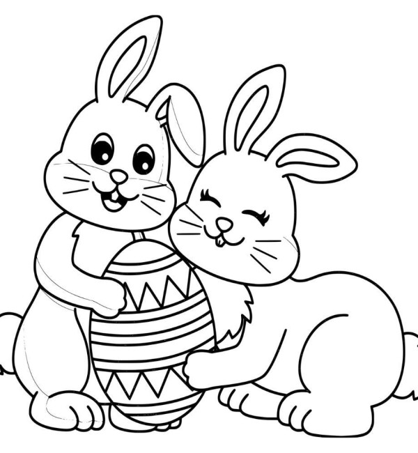 عکس نقاشی خرگوش با رنگ امیزی