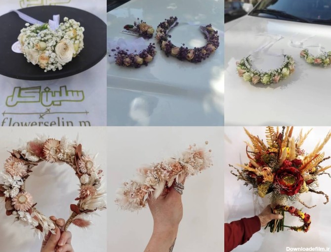 سفارش تاج گل سر و دستبند عروس تهران