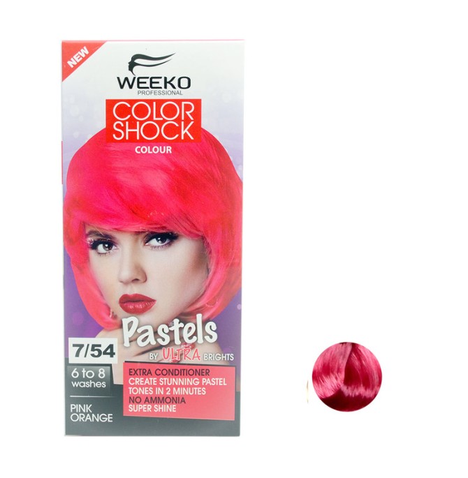 قیمت و خرید کیت رنگ مو ویکو مدل color shock شماره 7/54 حجم ...