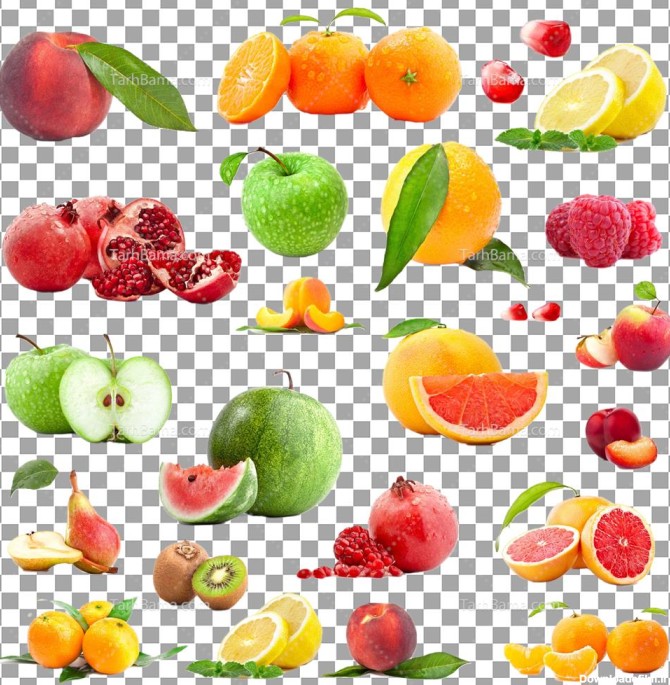تصویر با کیفیت همه میوه ها بدون پس زمینه