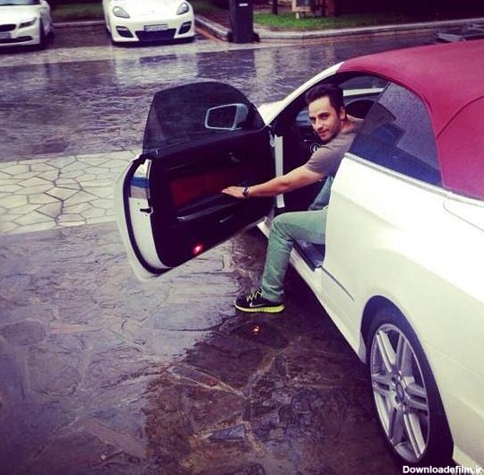 عکس پسر خوشتیپ ایرانی با ماشین مدل بالا