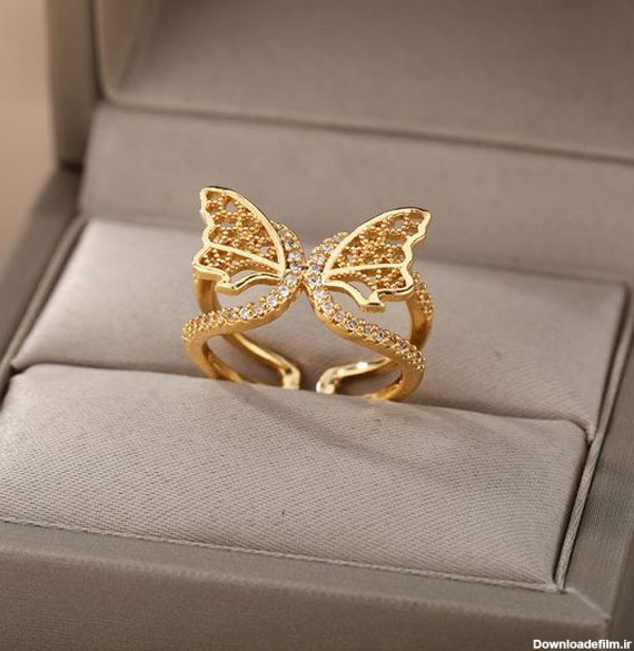 با این ۴۵ مدل انگشتر طلا پروانه ای جدید ۱۴۰۲ زیبایی و جذابیت دستات ...