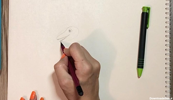 نقاشی اژدها کودکانه آسان