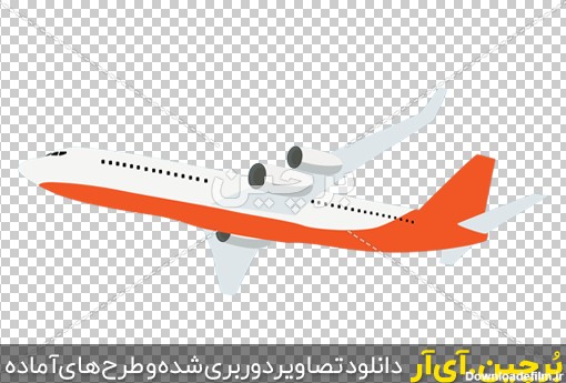 Borchin-ir-Flat airplane icon Vector Illustration وکتور کارتونی هواپیمای مسافربری۲