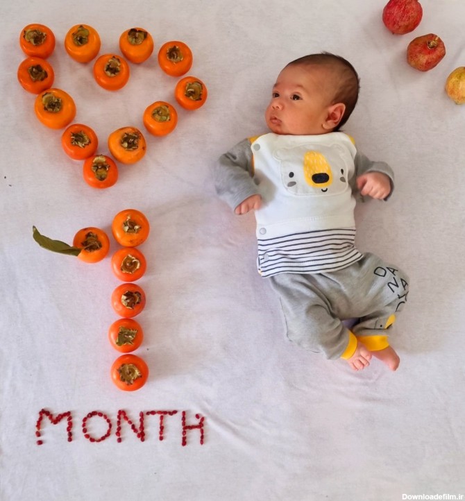 عکس‌ها و خاطرات مربوط به یک ماهگی نوزاد