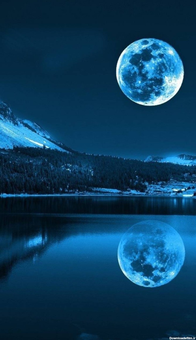 عکس زمینه ماه و مهتاب و شب پس زمینه | والپیپر گرام