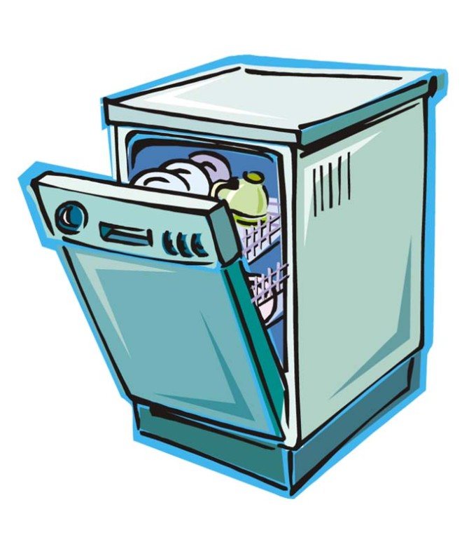 طرح کلیپ آرت ماشین ظرفشویی