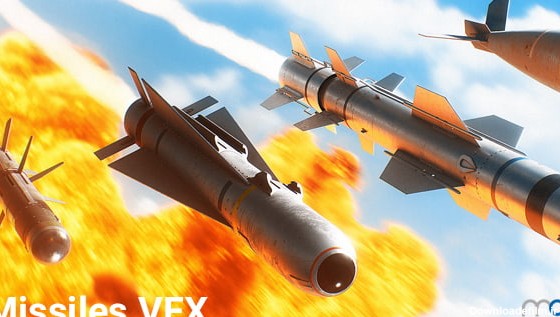 فوتیج موشن گرافیک مجموعه موشک جنگی Missiles VFX