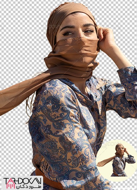 عکس دختر ایرانی مدل با مانتو PNG دوربری با کیفیت