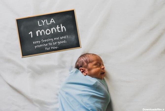 50 ایده عکس ماهگرد نوزاد در منزل و آتلیه از ۱ تا ۱۲ ماهگی