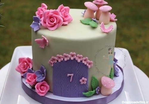 گل تزیینی برای کیک تولد دخترانه فانتزی