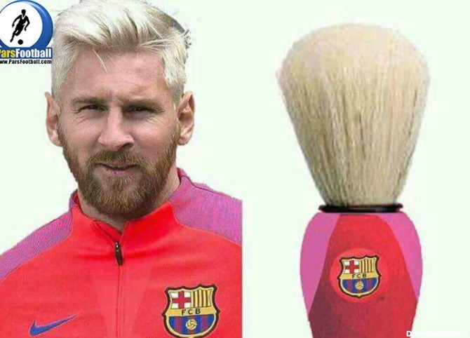 عکس طنز | شوخی جالب با مدل موی جدید لئو مسی | کاربران شبکه ...