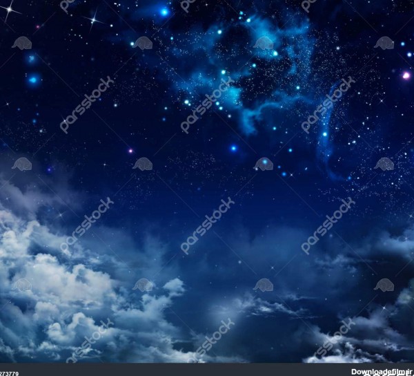 پس زمینه زیبا از آسمان شب با ستاره 1273779
