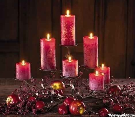 شمع های تزیین شده رمانتیک