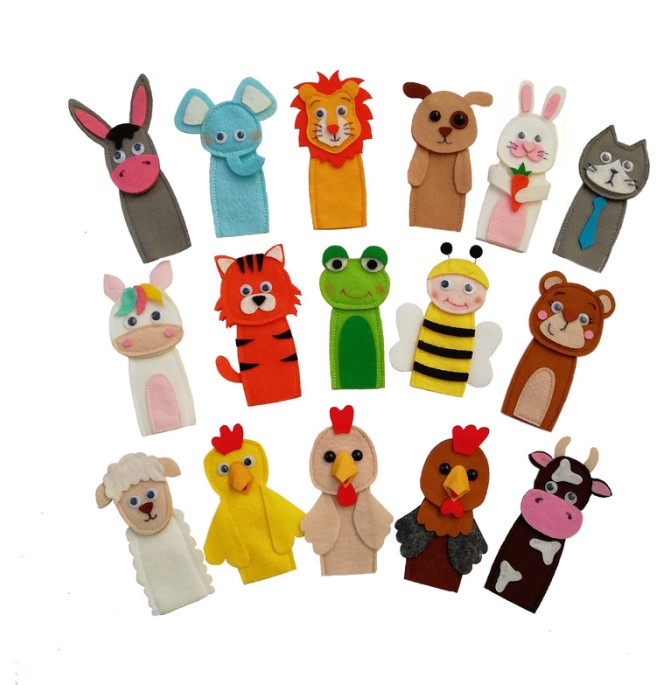 قیمت و خرید عروسک انگشتی مدل حیوانات جنگل کد 16 مجموعه 16 عددی