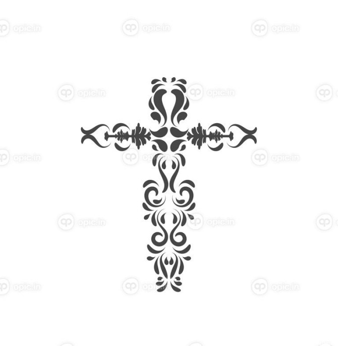 وکتور طرح صلیب مقدس برای طراحی تاتو | اوپیک