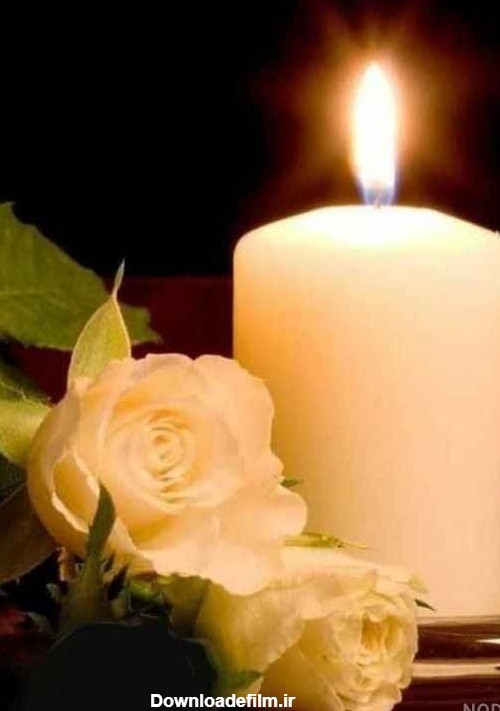 عکس شمع و گل غمگین - عکس نودی