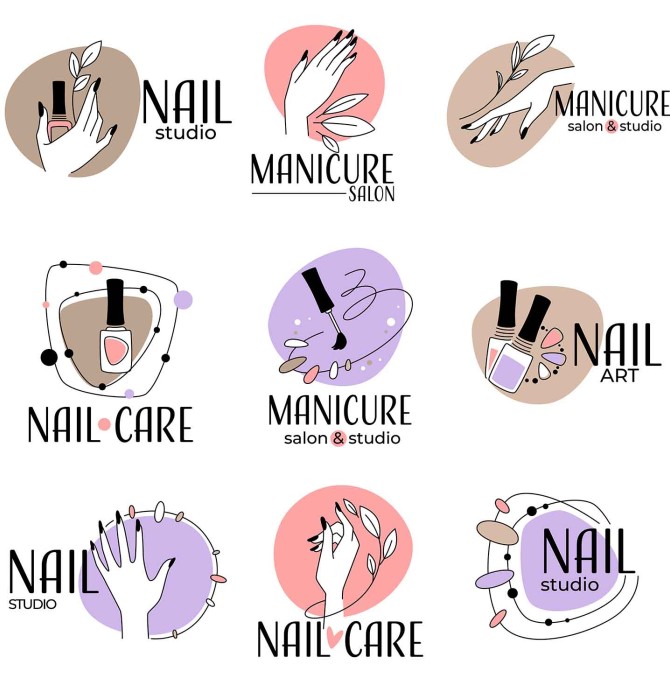 9 لوگو برای سالن مانیکور و ناخن کاری | طرح اینستا