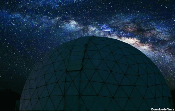 عکس از آسمان شبانه رصدخانه مراغه
