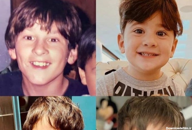 مقایسه عکس کودکی مسی با سه پسرش توسط همسر مسی! | فوتبالی