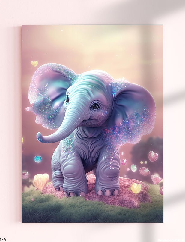 خرید تابلو اتاق کودک طرح نقاشی سه بعدی فیل با قیمت مناسب ...