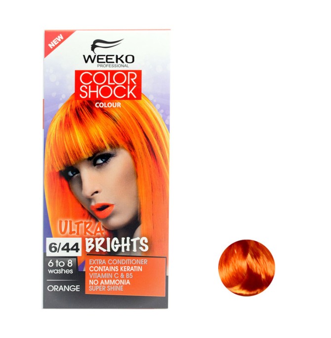 قیمت و خرید کیت رنگ مو ویکو مدل color shock شماره 6/44 حجم ...