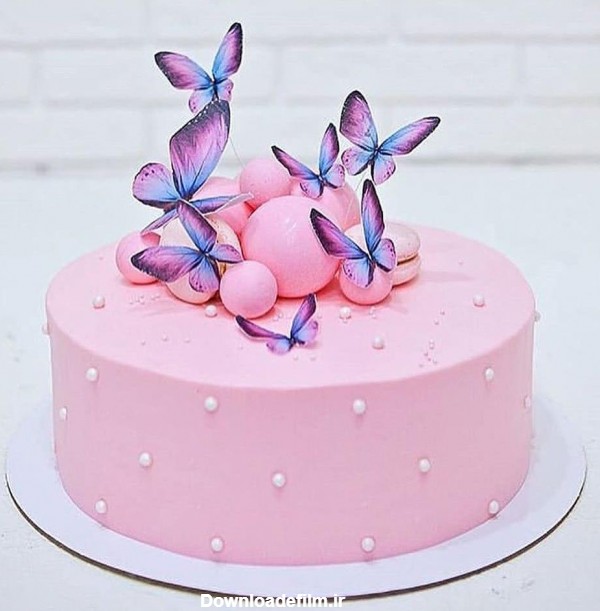 عکس کیک دخترانه پروانه ای