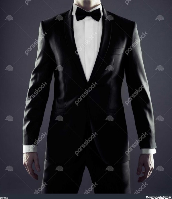 عکس از مرد شیک در کت و شلوار سیاه و سفید زیبا 1087296