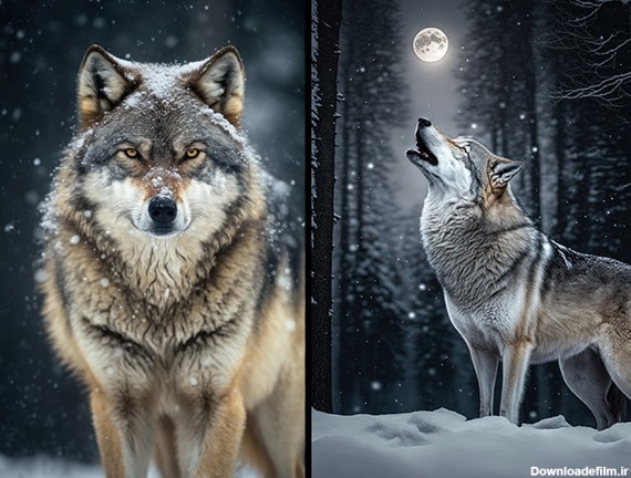عکس گرگ  دانلود بهترین عکسهای گرگ وحشی با کیفیت 4k