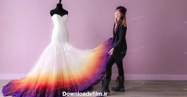 انواع مدل لباس عروس رنگی جدید 2020 - 99 - تشریفینو