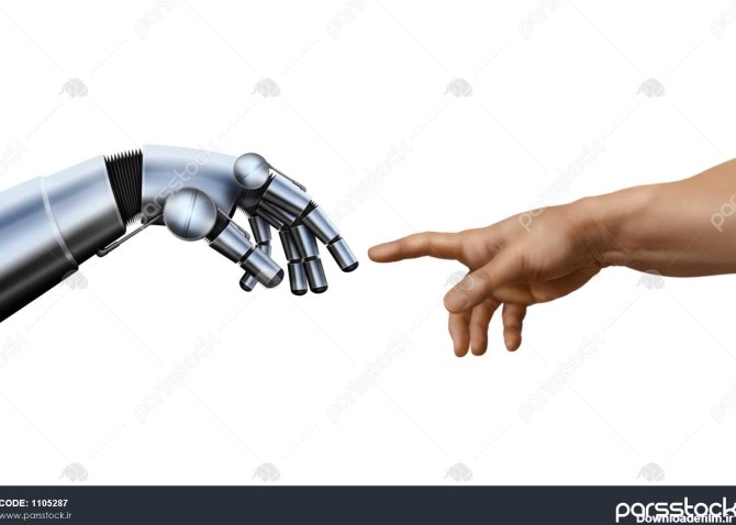 میکل آنژ خلقت آدم دست ربات 1105287