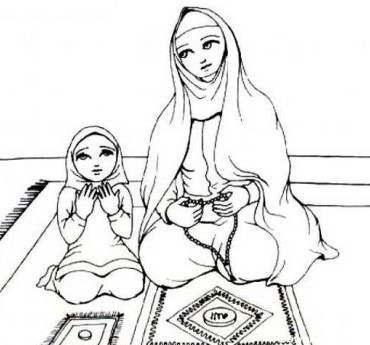 نقاشی نماز دخترانه