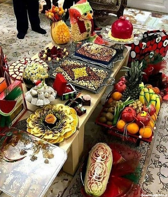 عکس سفره یلدای عروس