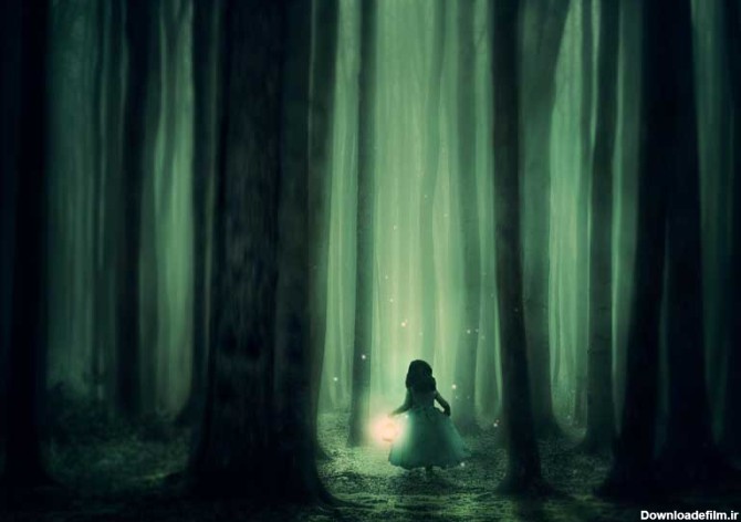 دانلود عکس فانتزی دختر بچه در جنگل | تیک طرح مرجع گرافیک ایران