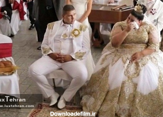 عروس جنجالی با لباس عروس 600 میلیونی از جنس طلا