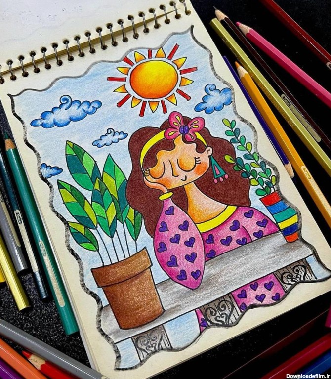 تصاویر نقاشی های ساده و زیبا برای کودکان با مداد رنگی | طرح نقاشی ...