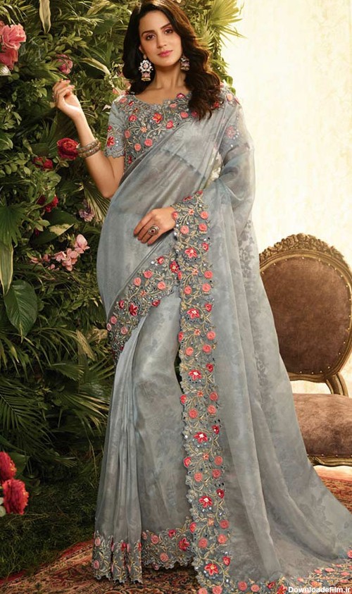 لباس هندی زنانه و دخترانه ؛ ۲۵ مدل ساری مجلسی شیک و زیبا | ستاره