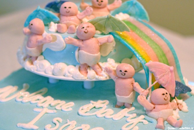عکس های 50 مدل کیک تولد بچه برای اولین شکم مادران (2)