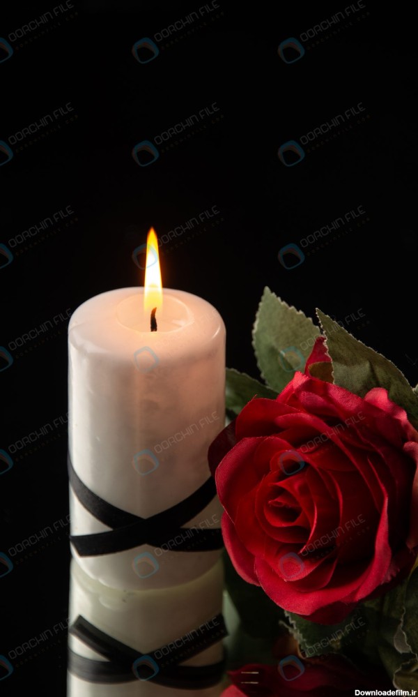 تصویر شمع و گل برای تسلیت
