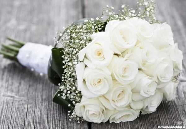 دسته گل عروس رز سفید | خرید با قیمت ارزان - آراد برندینگ